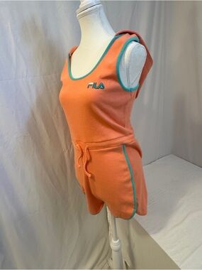 FILA Heritage Emerson Hooded Romper | Retro 90s Style | Size Medium